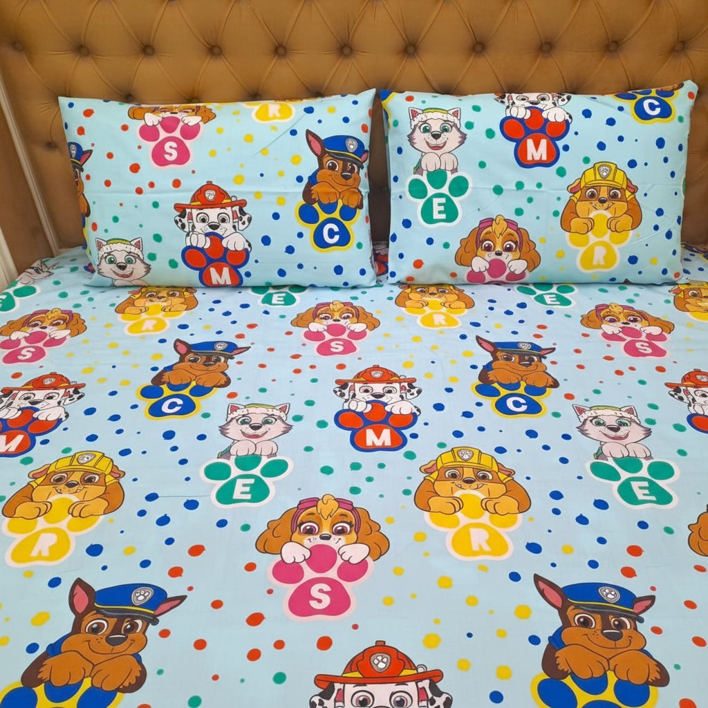Kids Printed Bed Sheet Set – King Size