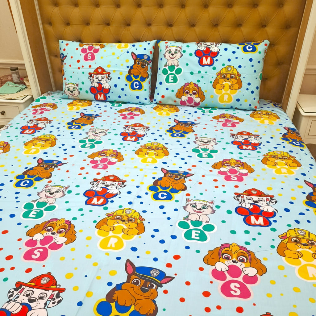 Kids Printed Bed Sheet Set – King Size