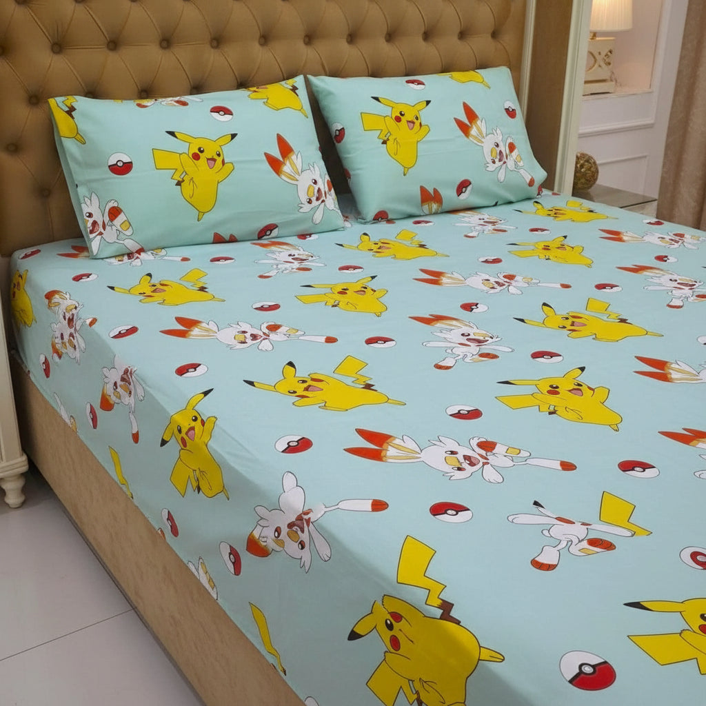 Kids Printed Bed Sheet Set – King Size