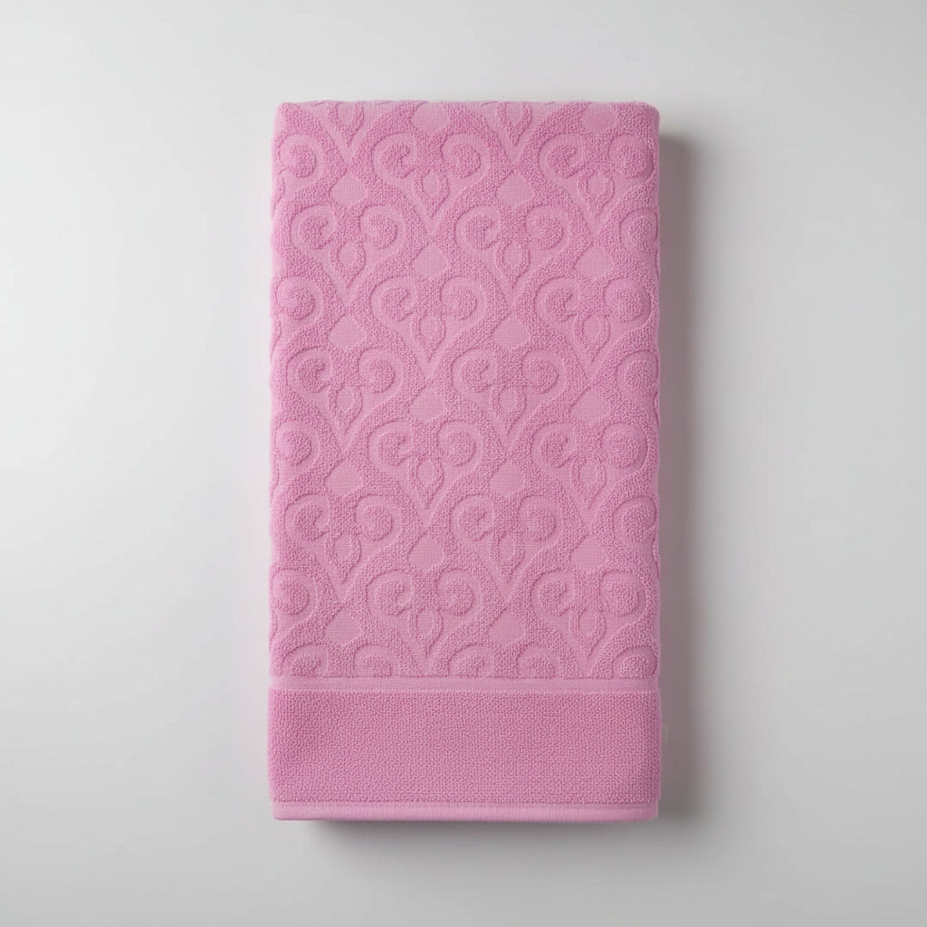 Luxury Dual Sided Jacquard Towel (Soft Pink)