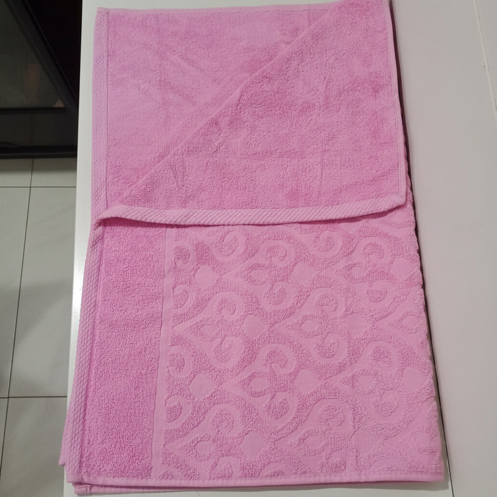 Luxury Dual Sided Jacquard Towel (Soft Pink)