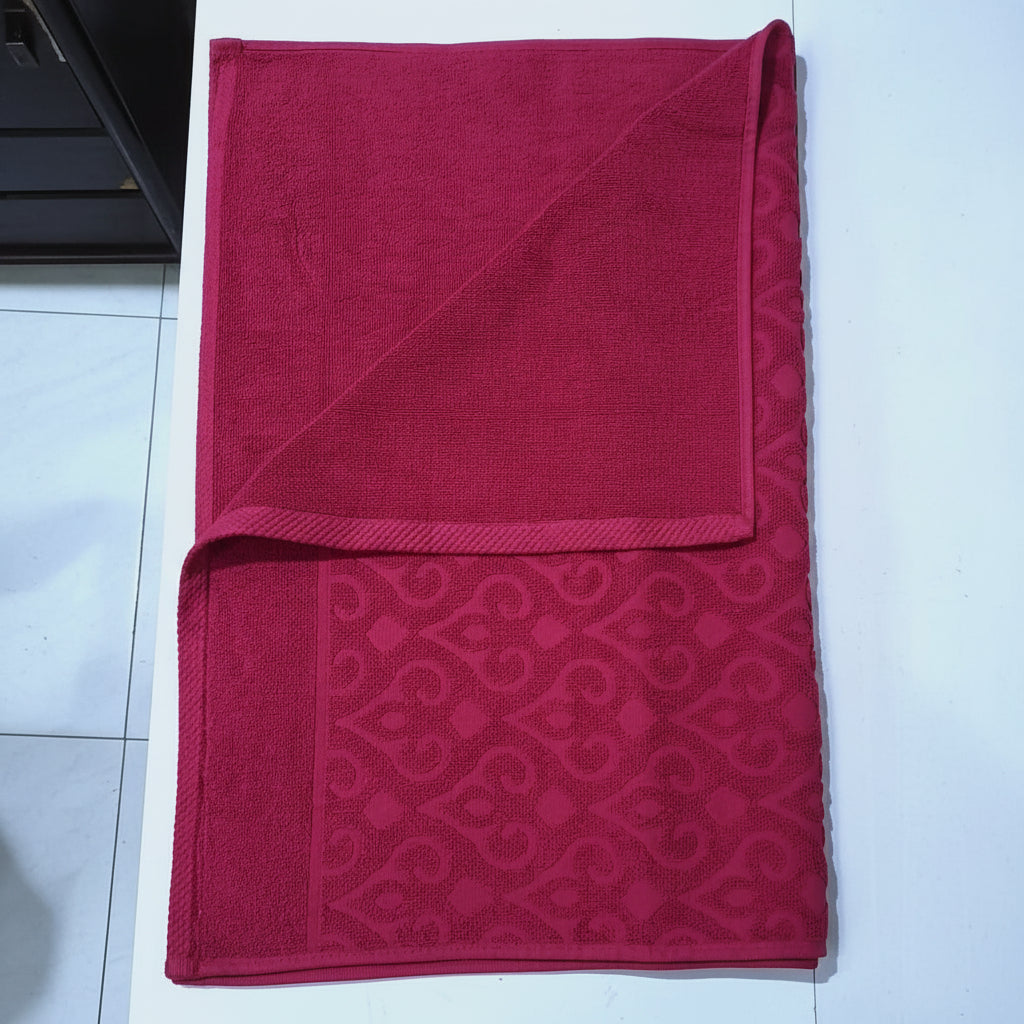 Luxury Dual Sided Jacquard Towel (Burgundy)