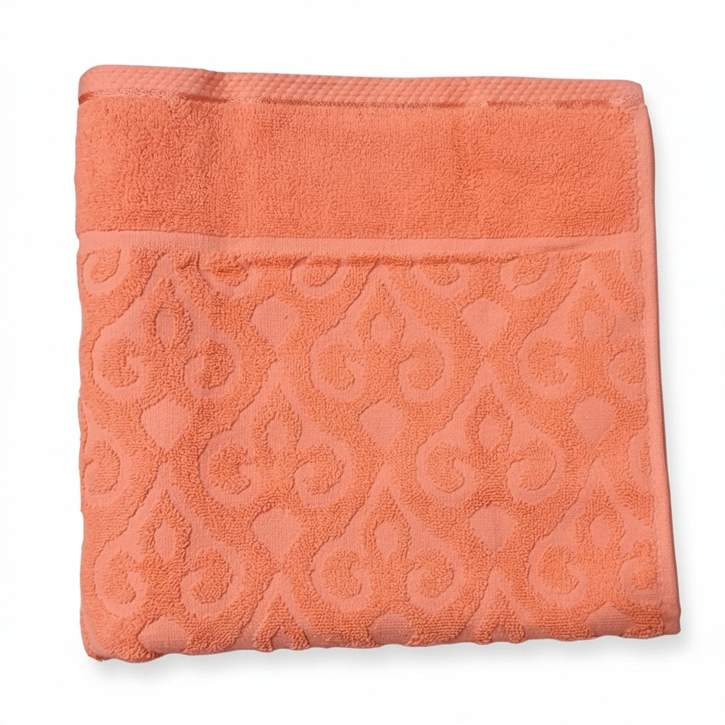 Luxury Dual Sided Jacquard Towel (Orange)