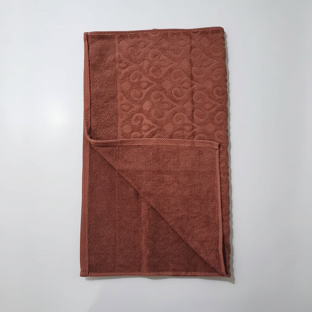 Luxury Dual Sided Jacquard Towel (Choco Brown)
