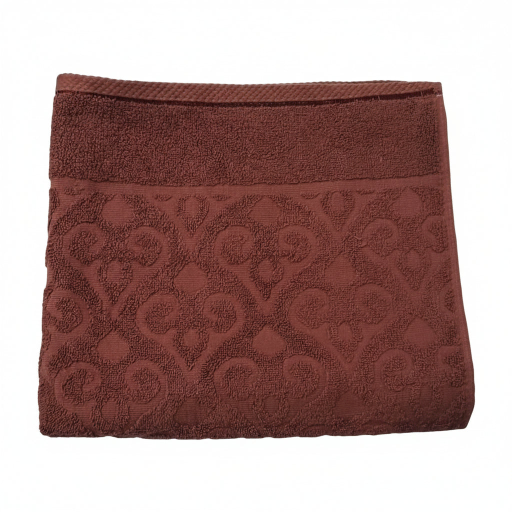 Luxury Dual Sided Jacquard Towel (Choco Brown)