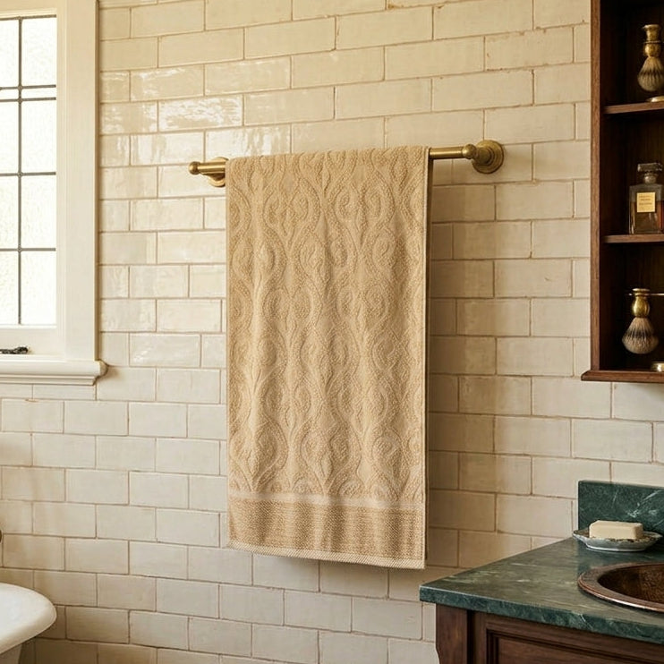 Luxury Dual Sided Jacquard Towel (Linen)