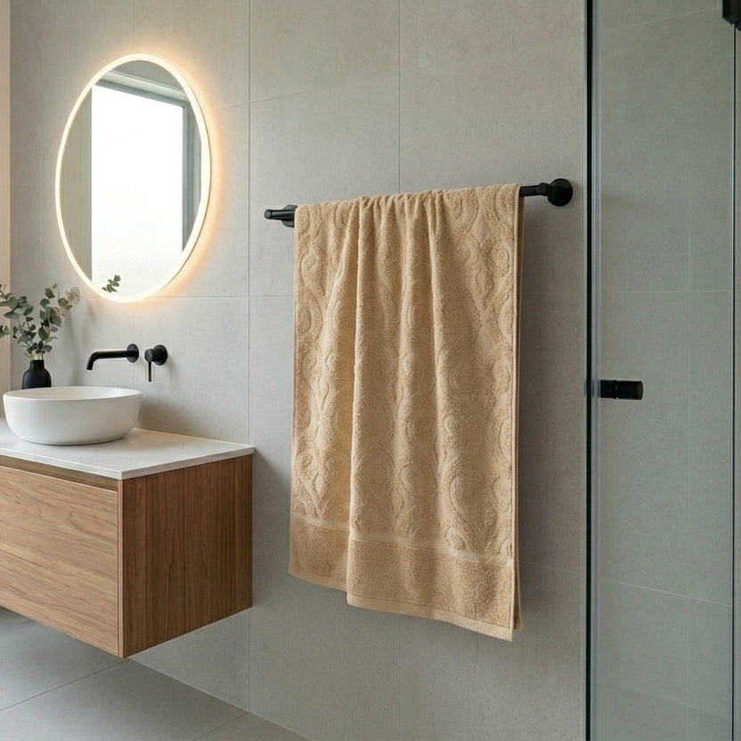 Luxury Dual Sided Jacquard Towel (Linen)