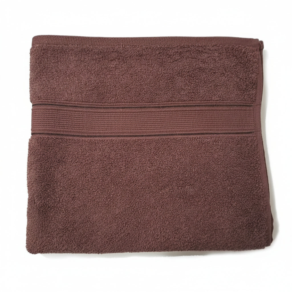 Premium Quality Dyed Bath Towel ( Choco Brown)