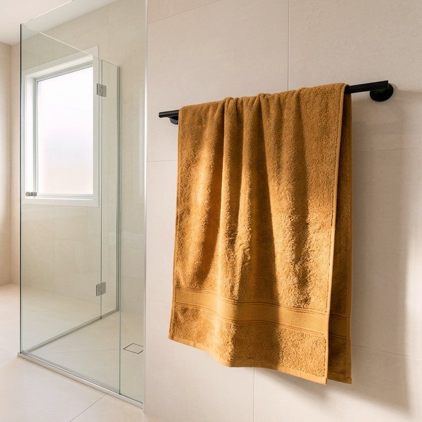 Premium Quality Dyed Bath Towel (Ochre)