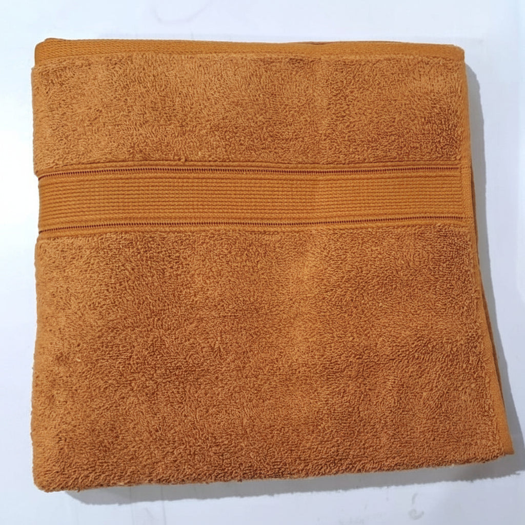 Premium Quality Dyed Bath Towel (Ochre)