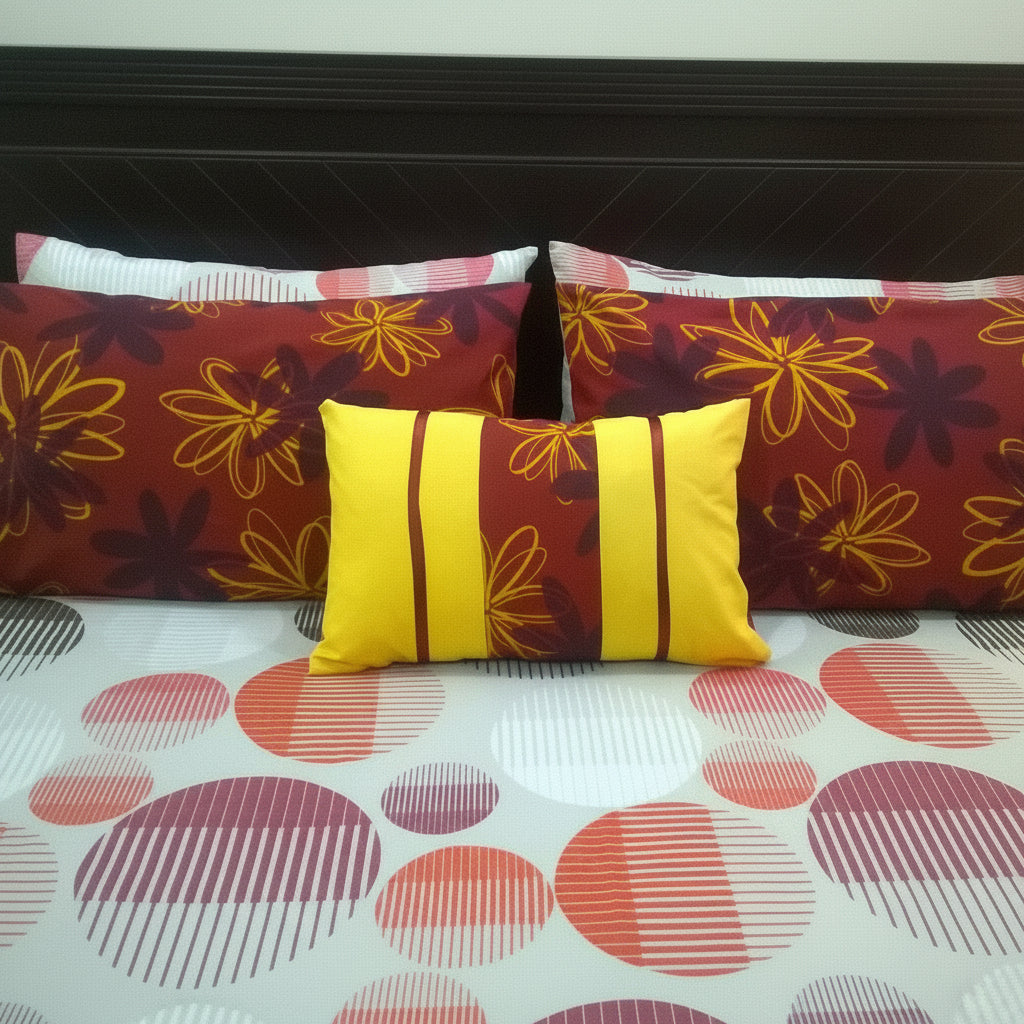 6-Pcs Designer Printed Bed Sheet Set (King)