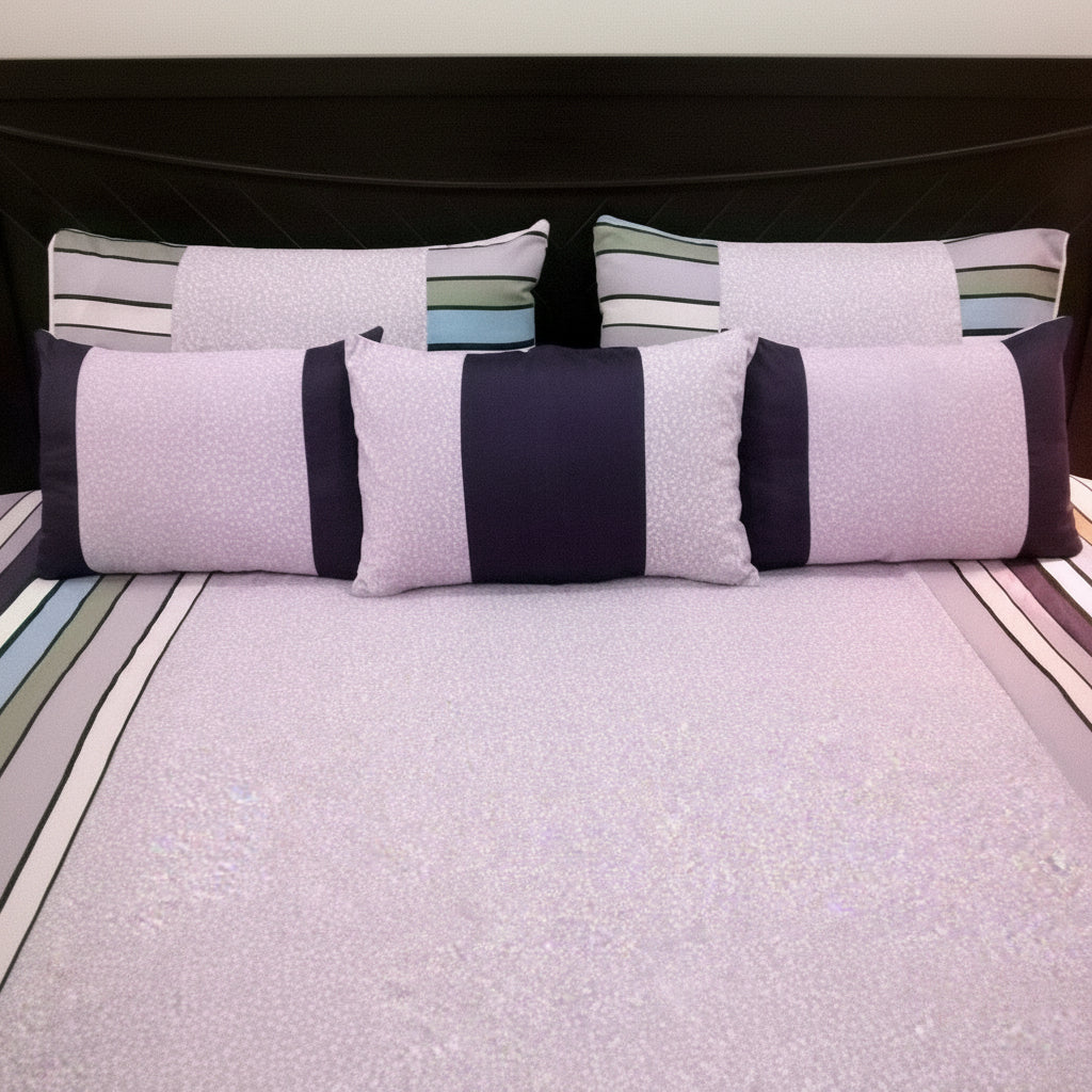 6-Pcs Designer Printed Bed Sheet Set (King)