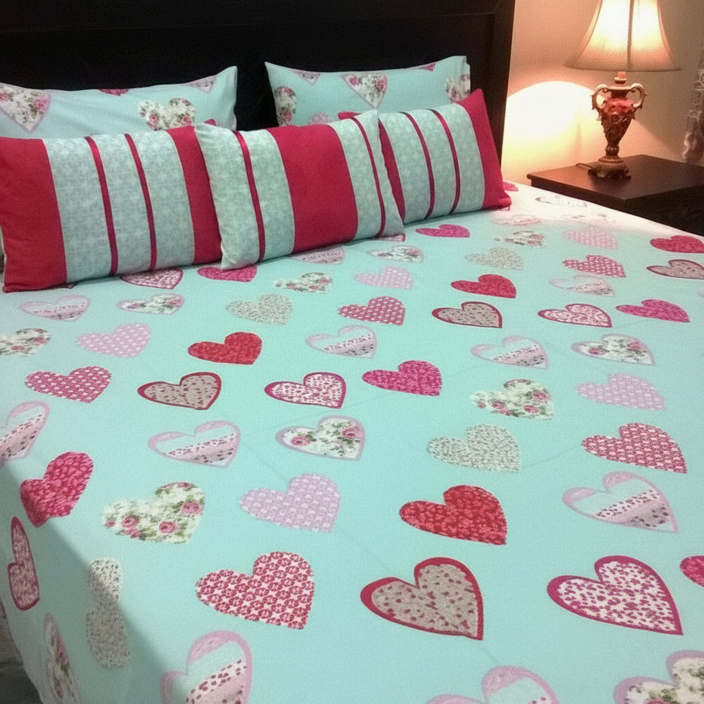 6-Pcs Designer Printed Bed Sheet Set (King)