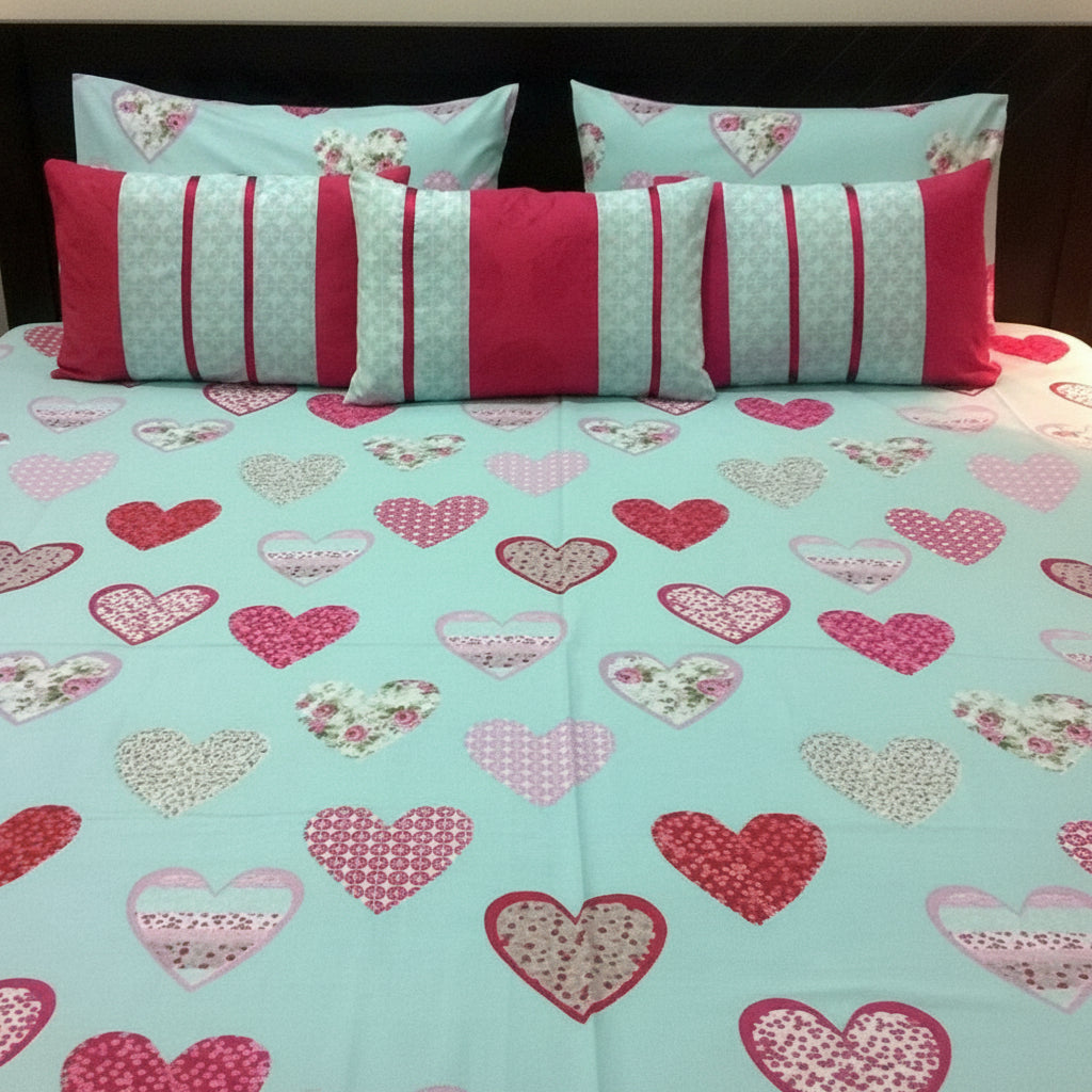 6-Pcs Designer Printed Bed Sheet Set (King)