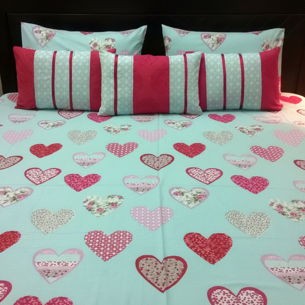 6-Pcs Designer Printed Bed Sheet Set (King)