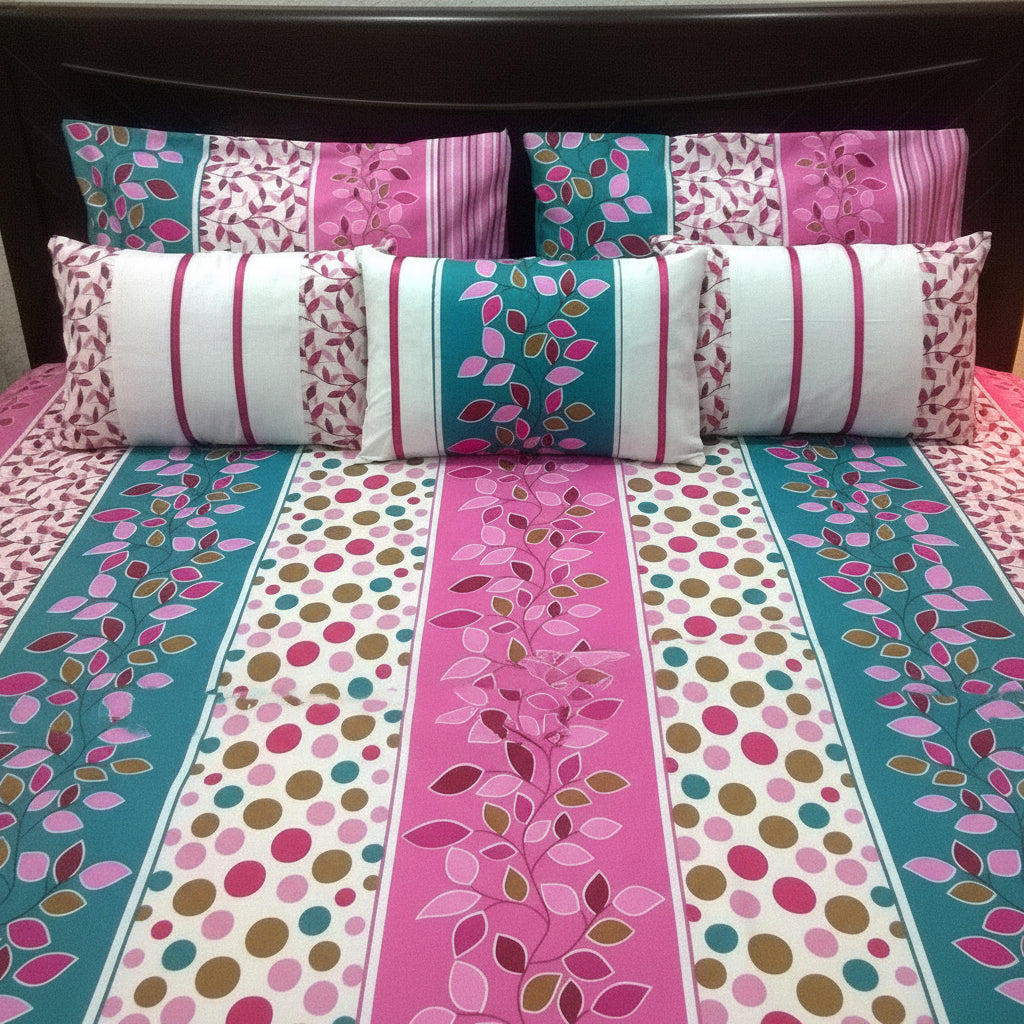 6-Pcs Designer Printed Bed Sheet Set (King)