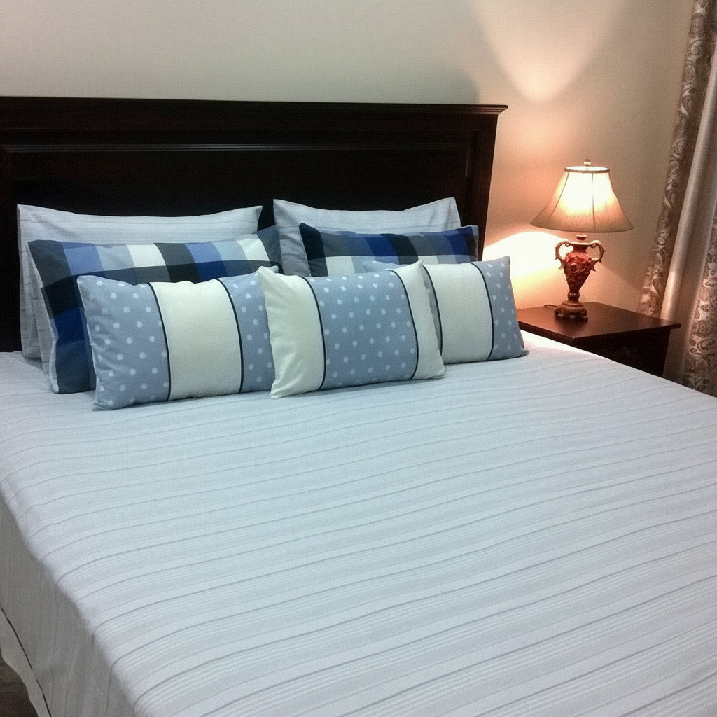 8-Pcs Designer Printed Bed Sheet Set (King)