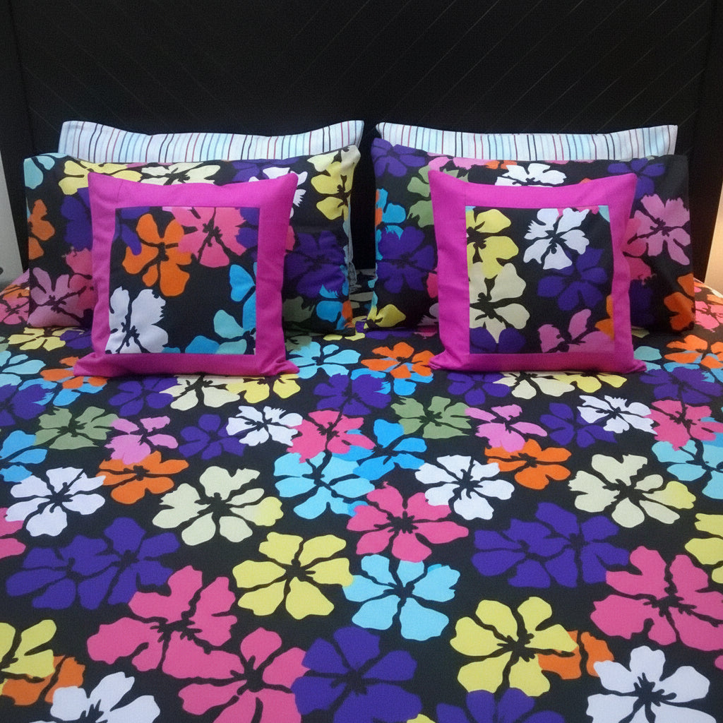 7-Pcs Designer Printed Bed Sheet Set (King)