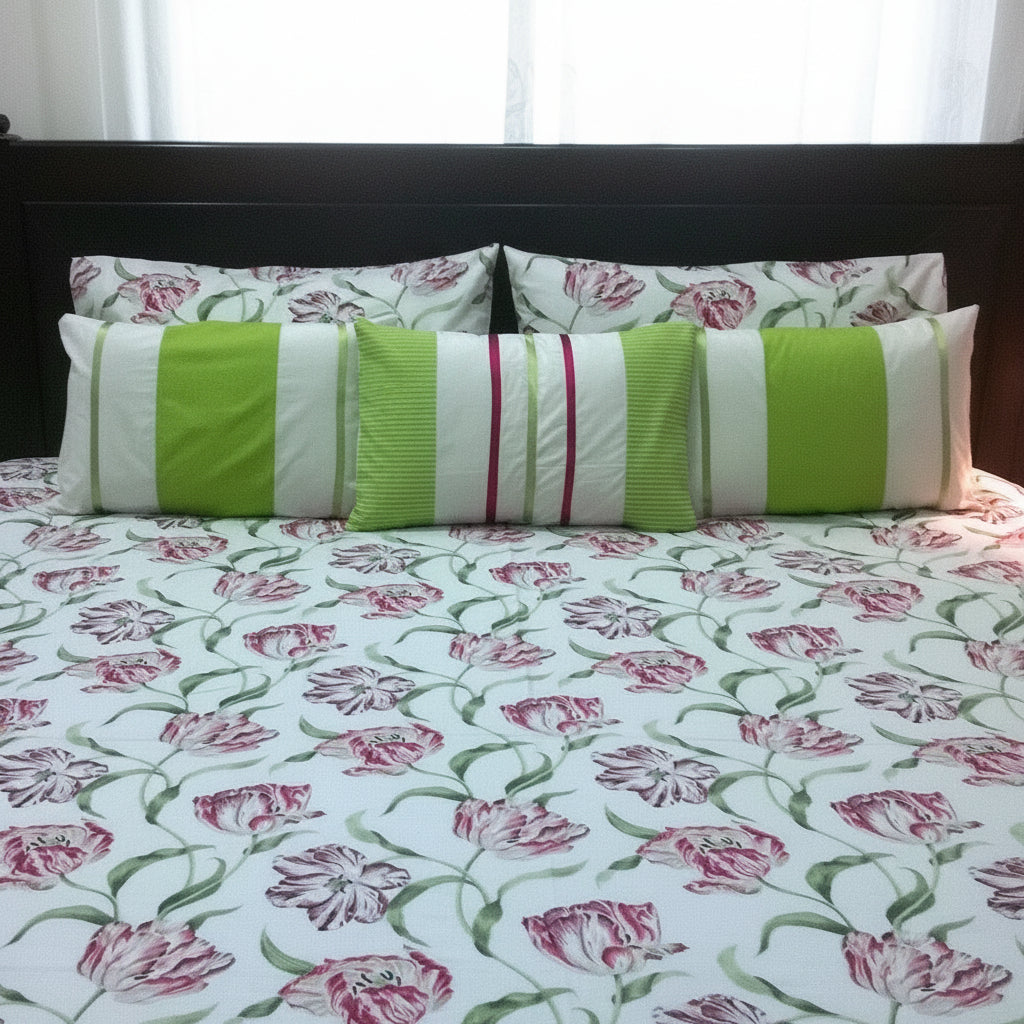 6-Pcs Designer Printed Bed Sheet Set (King)