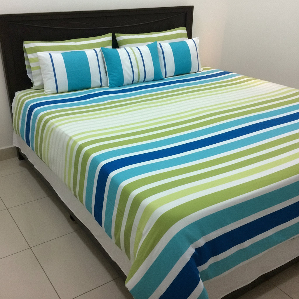 6-Pcs Designer Printed Bed Sheet Set (King)