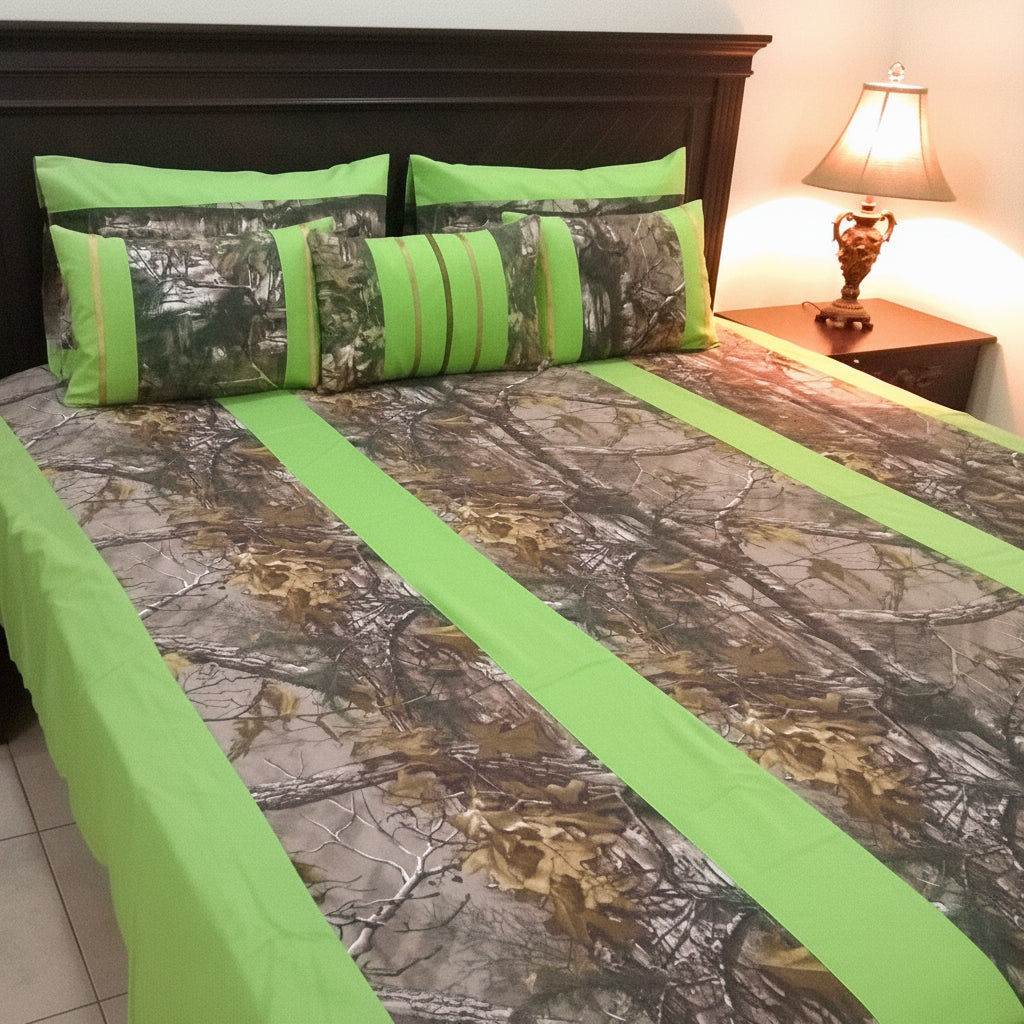 6-Pcs Designer Printed Bed Sheet Set (King)