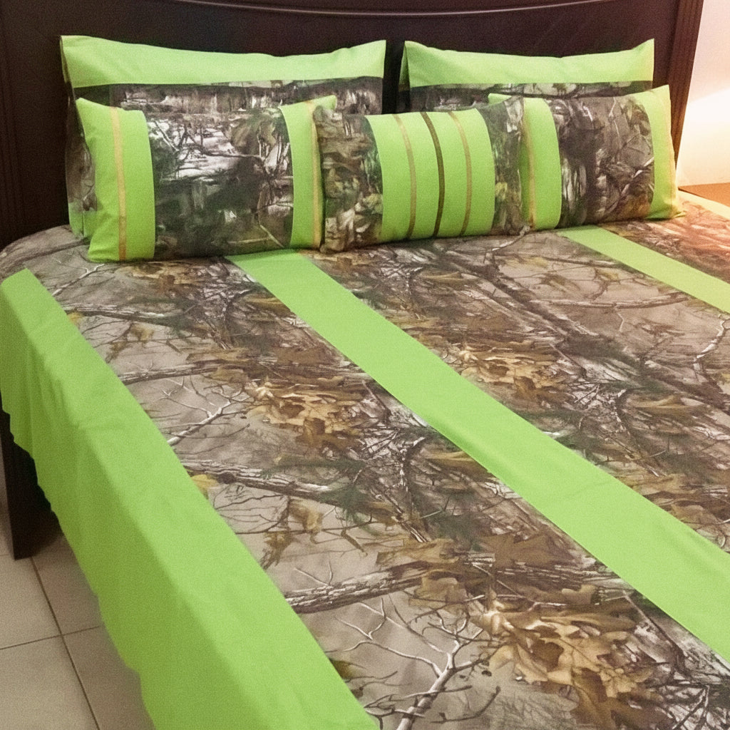 6-Pcs Designer Printed Bed Sheet Set (King)
