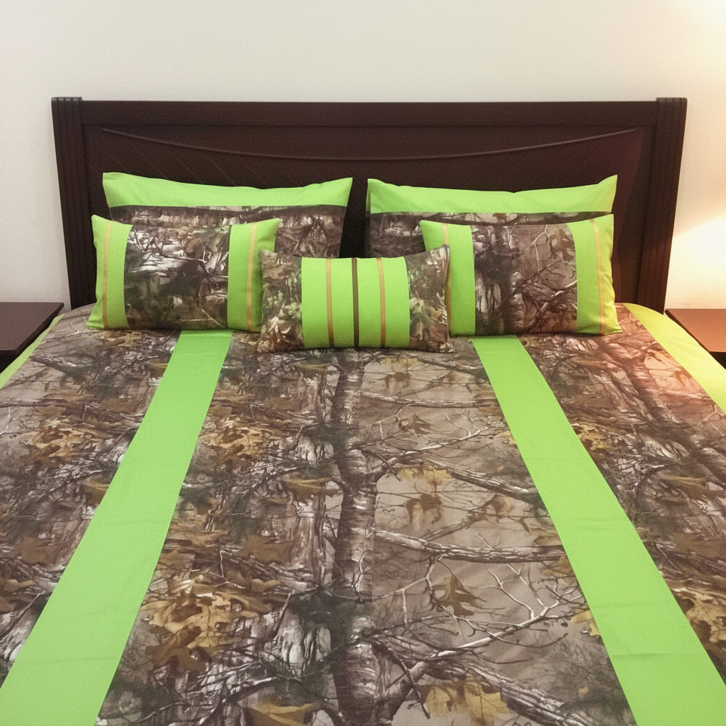 6-Pcs Designer Printed Bed Sheet Set (King)