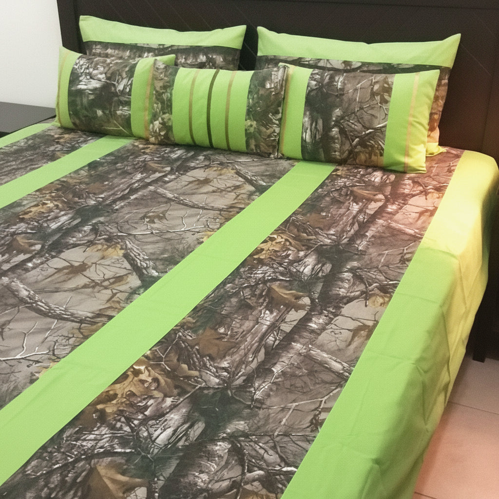 6-Pcs Designer Printed Bed Sheet Set (King)