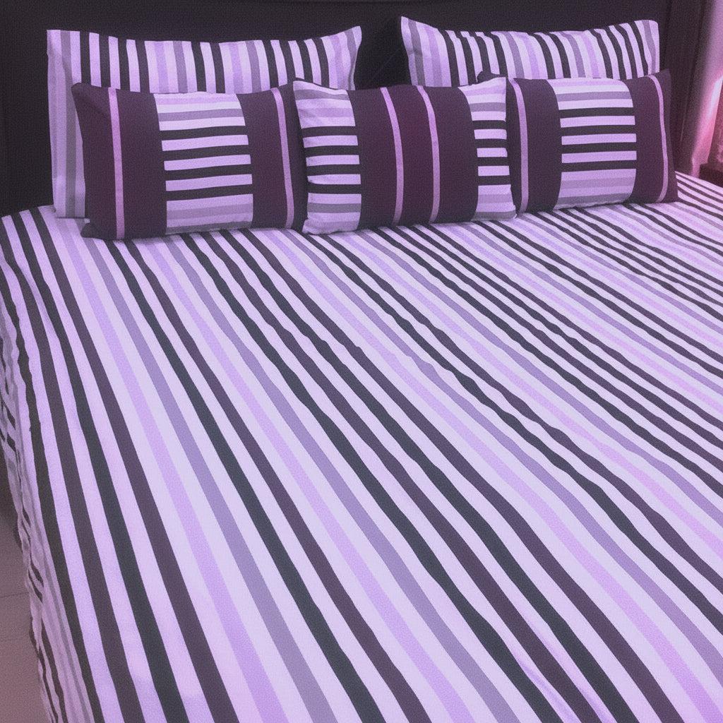 6-Pcs Designer Printed Bed Sheet Set (King)