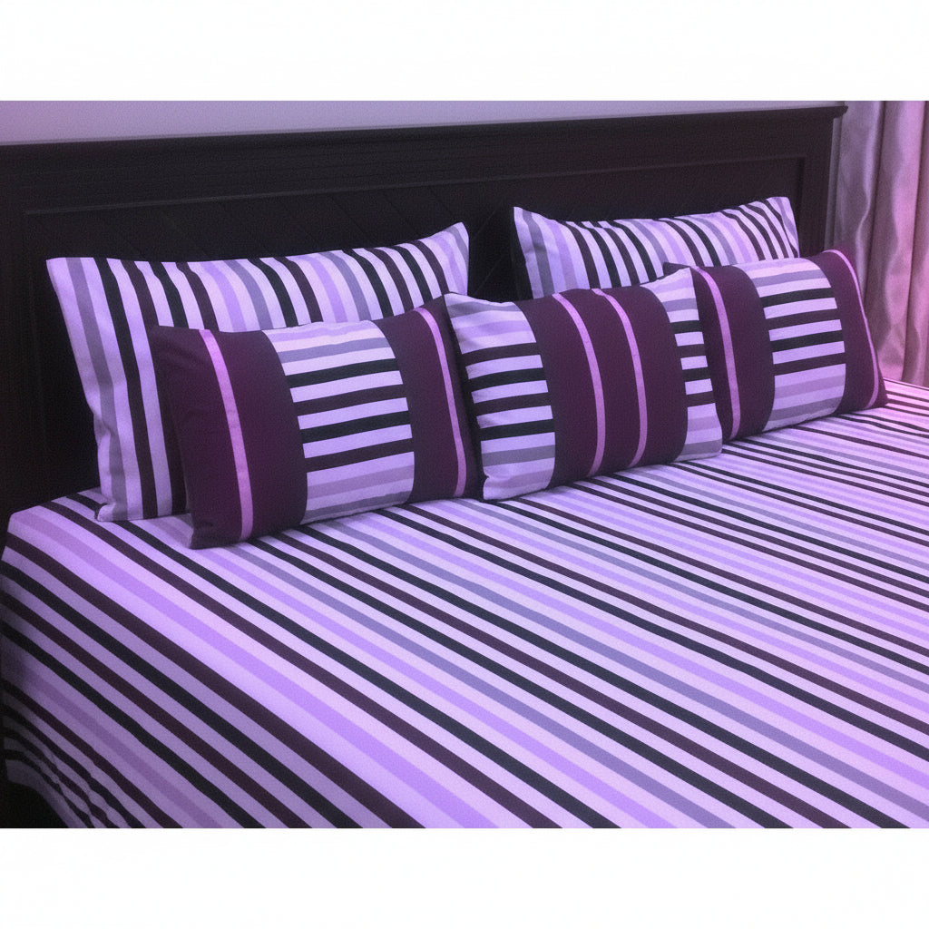6-Pcs Designer Printed Bed Sheet Set (King)