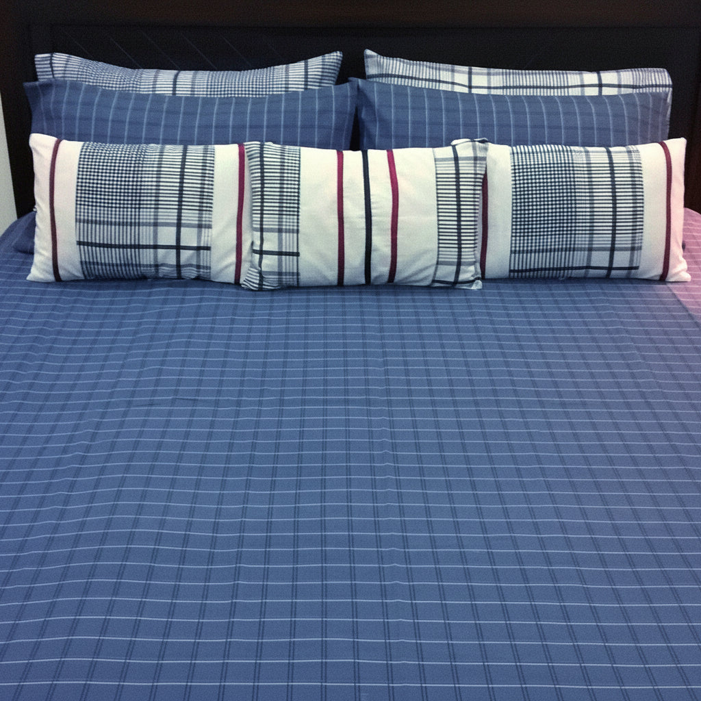 8-Pcs Designer Printed Bed Sheet Set (King)