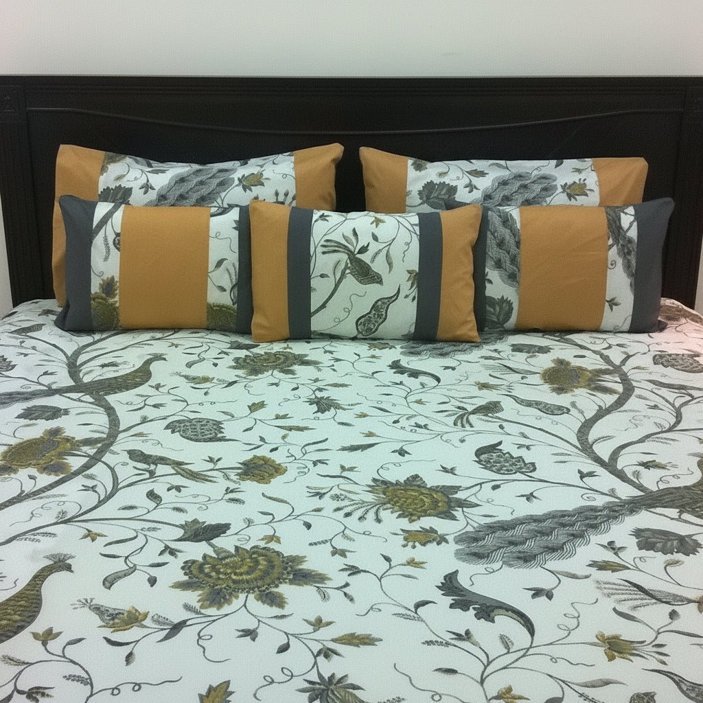 6-Pcs Designer Printed Bed Sheet Set (King)