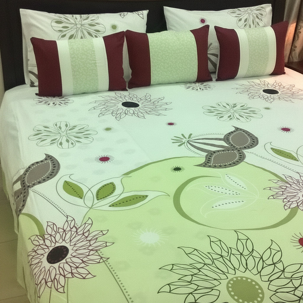 6-Pcs Designer Printed Bed Sheet Set (King)