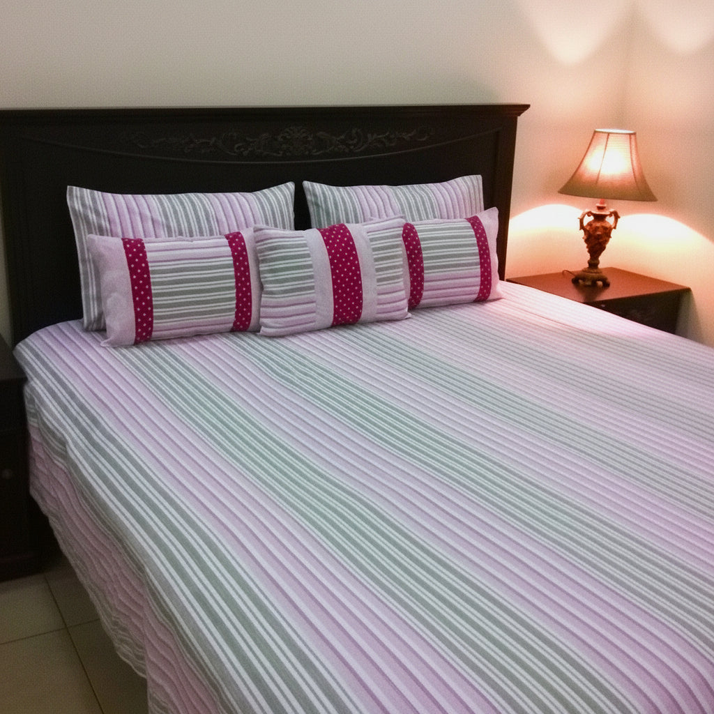 6-Pcs Designer Printed Bed Sheet Set (King)