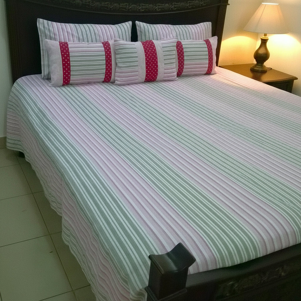 6-Pcs Designer Printed Bed Sheet Set (King)