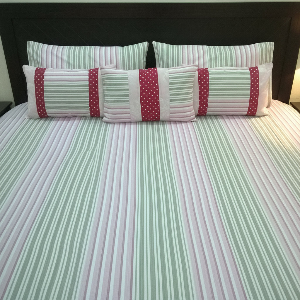 6-Pcs Designer Printed Bed Sheet Set (King)
