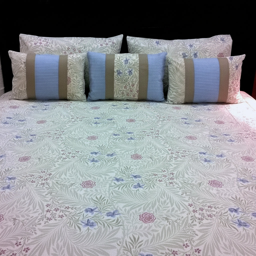 6-Pcs Designer Printed Bed Sheet Set (King)