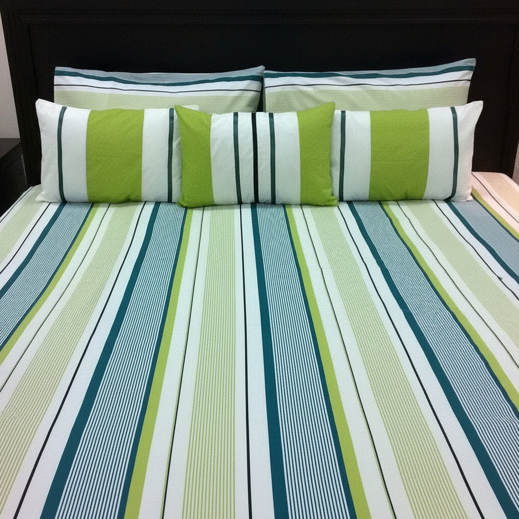 6-Pcs Designer Printed Bed Sheet Set (King)