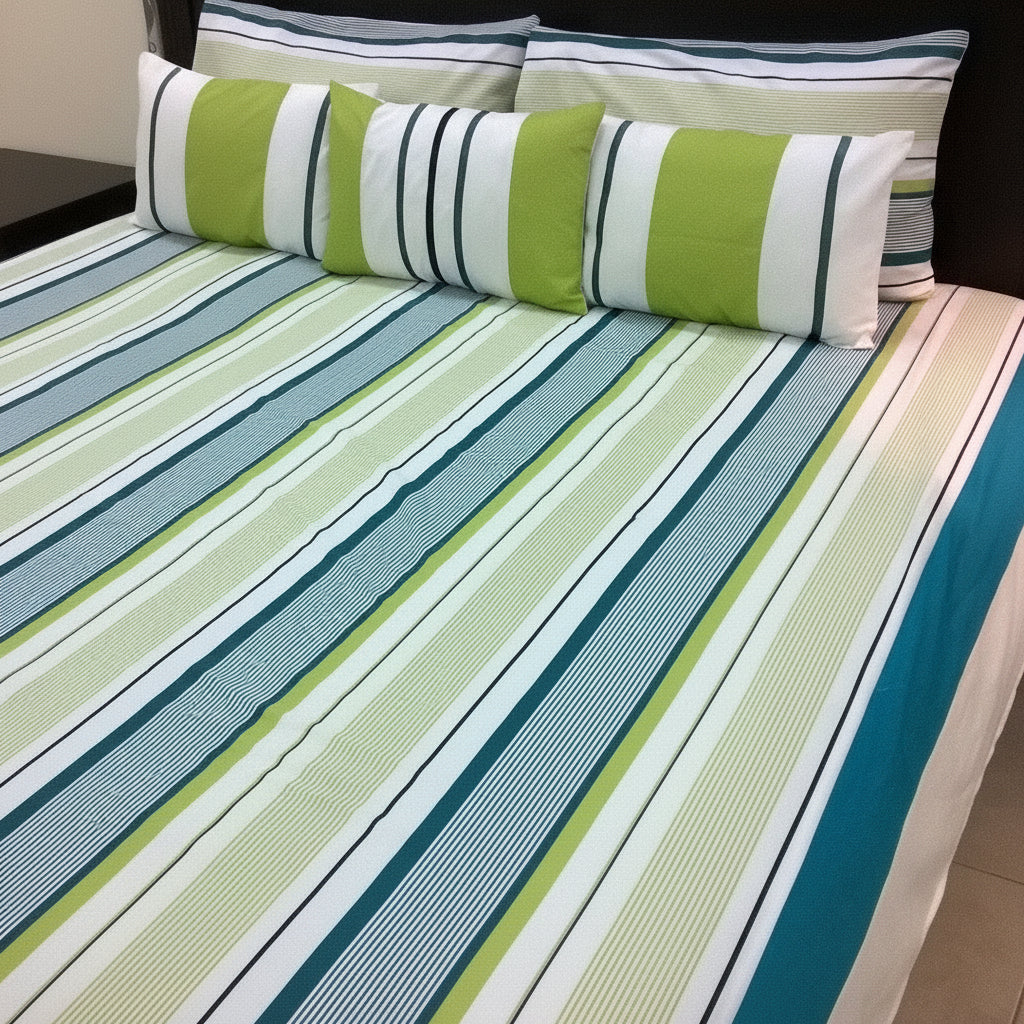 6-Pcs Designer Printed Bed Sheet Set (King)