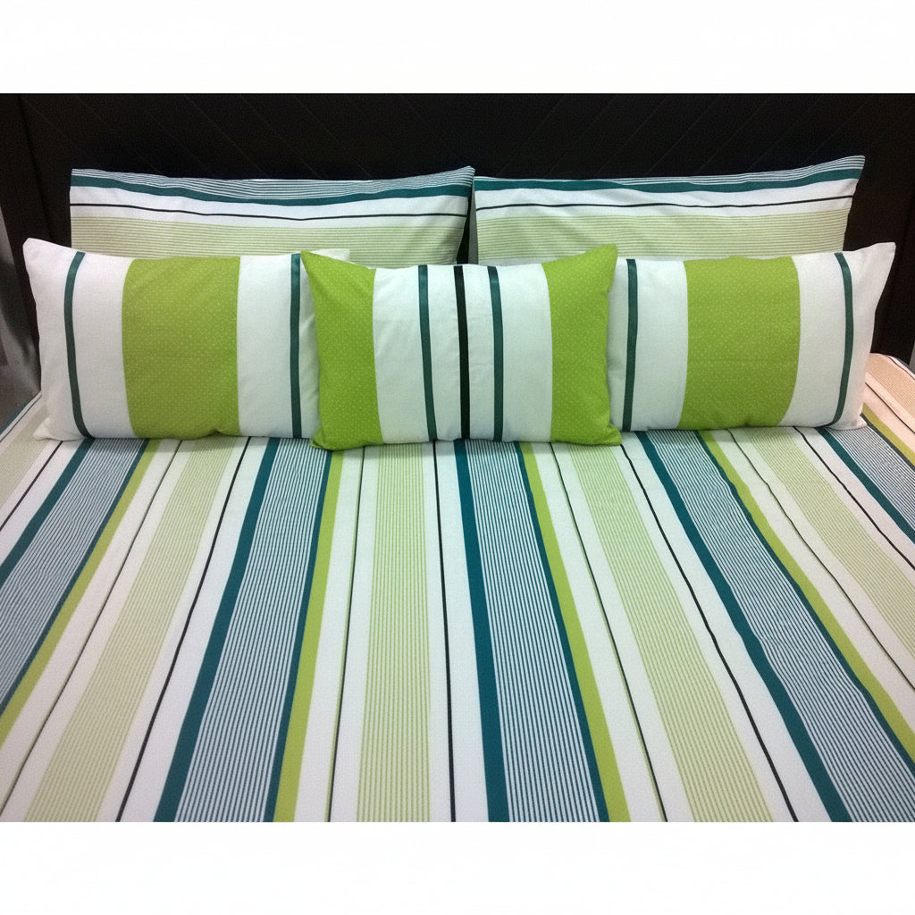 6-Pcs Designer Printed Bed Sheet Set (King)