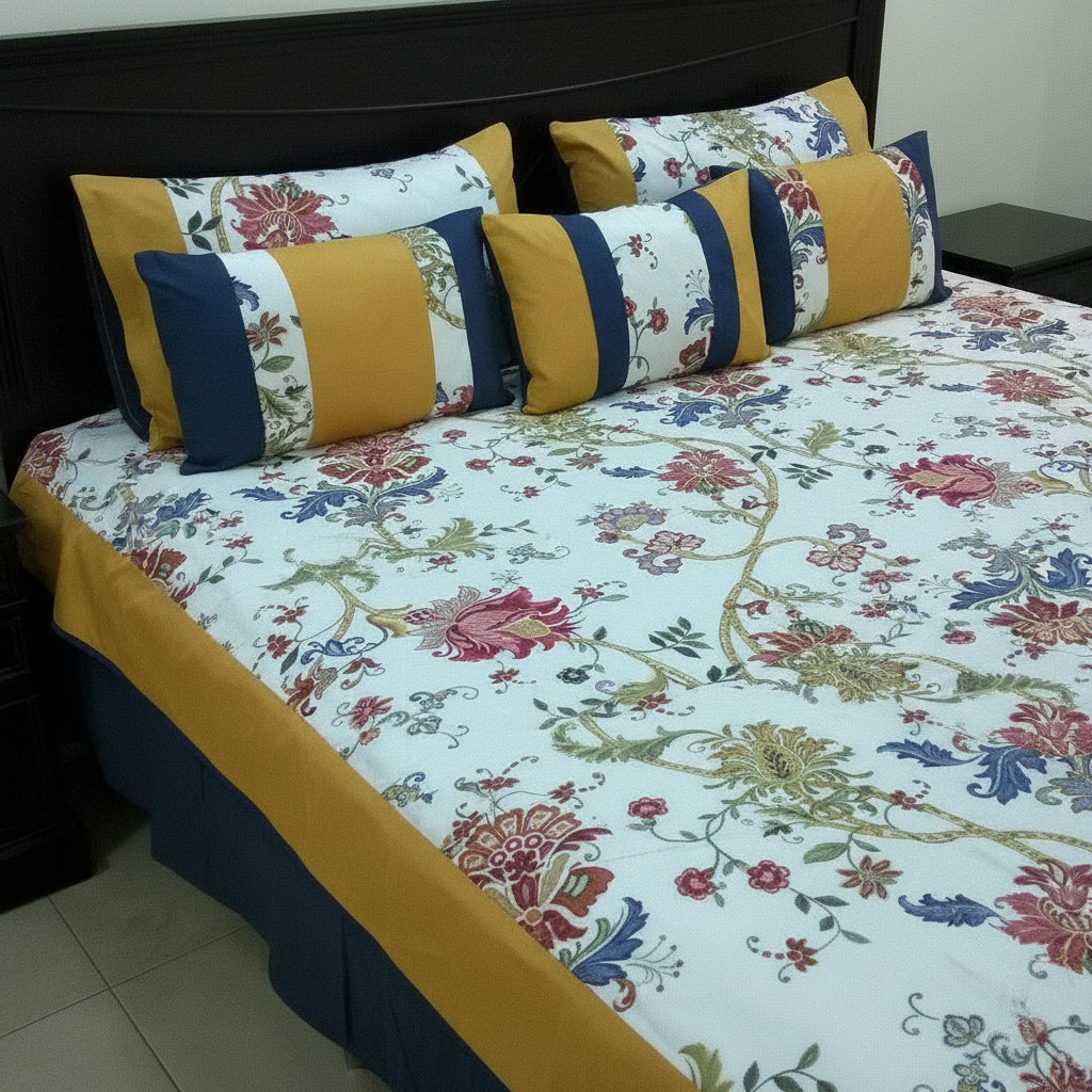 6-Pcs Designer Printed Bed Sheet Set (King)