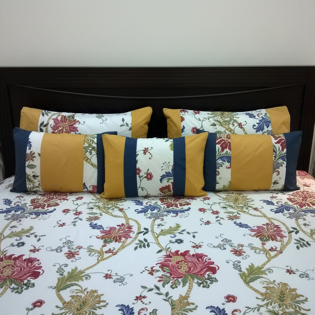 6-Pcs Designer Printed Bed Sheet Set (King)