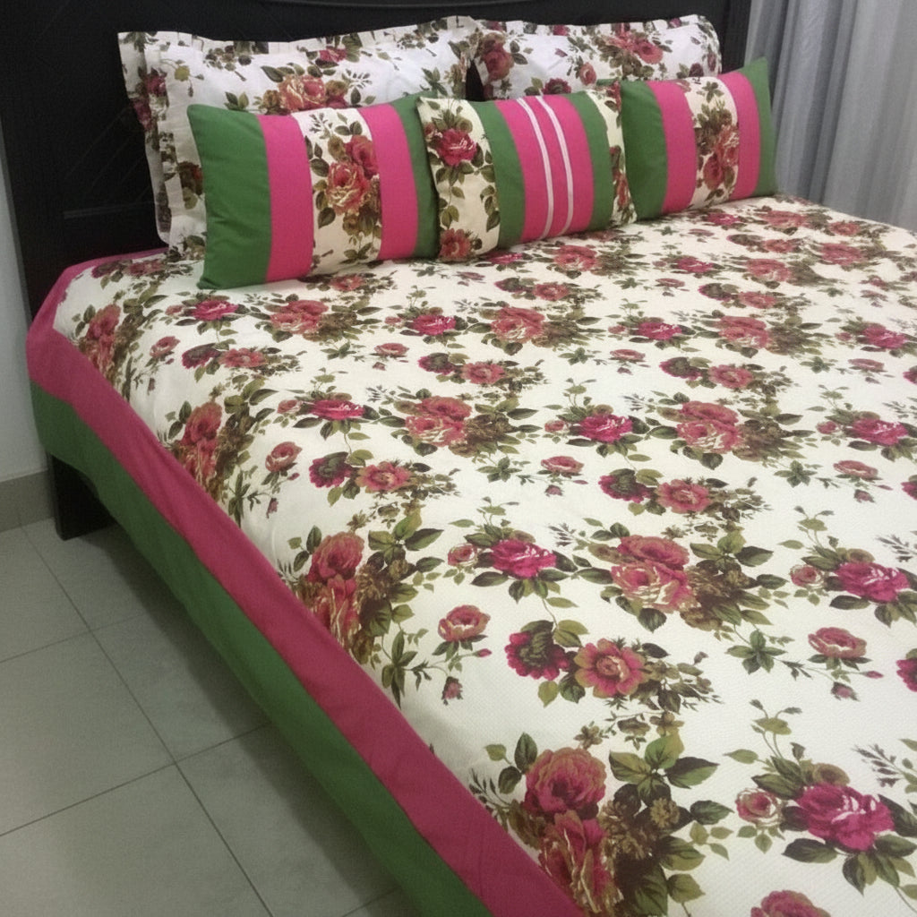 6-Pcs Designer Printed Bed Sheet Set (King)