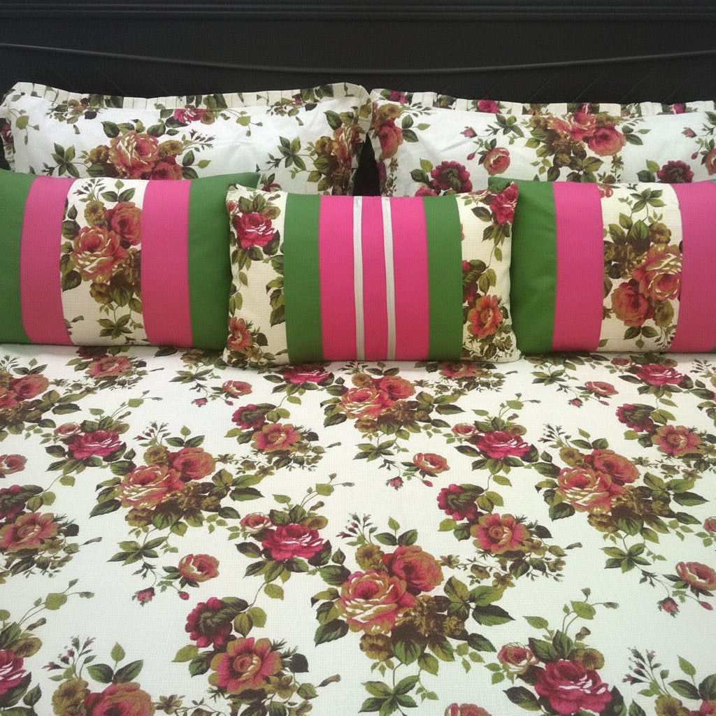 6-Pcs Designer Printed Bed Sheet Set (King)