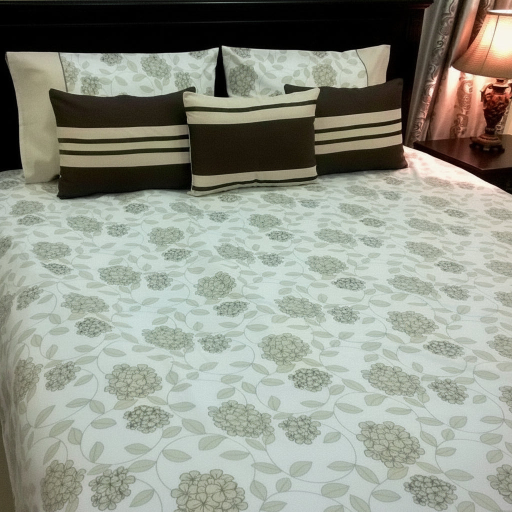 6-Pcs Designer Printed Bed Sheet Set (King)