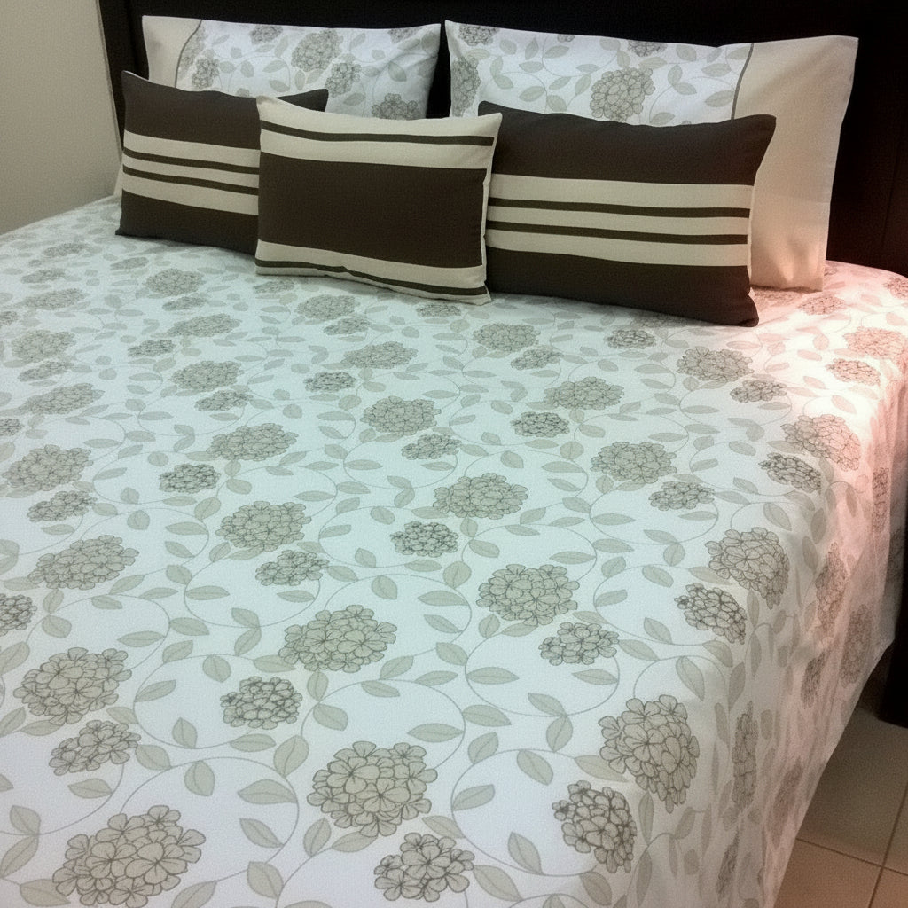 6-Pcs Designer Printed Bed Sheet Set (King)