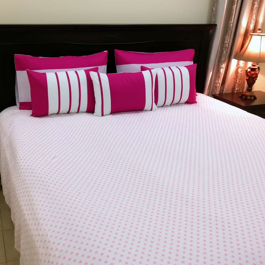 6-Pcs Designer Printed Bed Sheet Set (King)