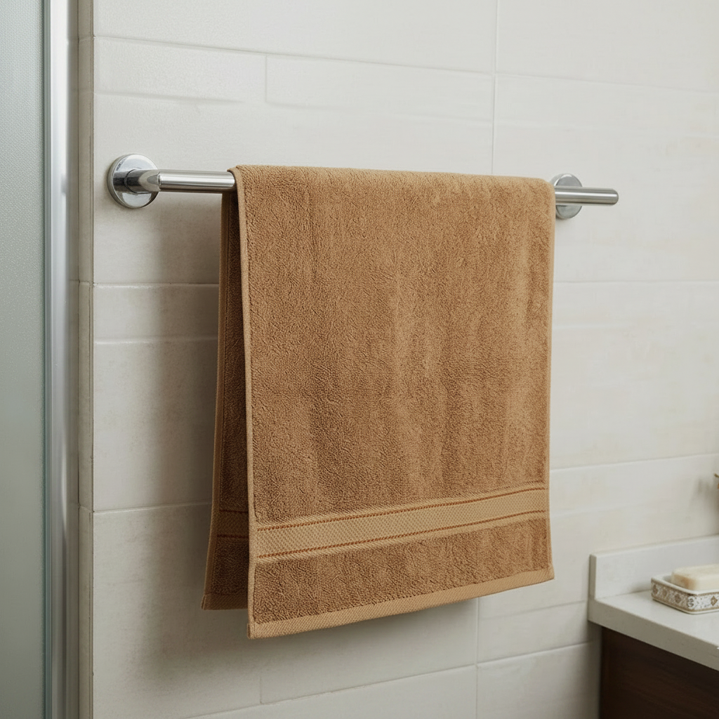 Premium Quality Dyed Bath Towel (Mid Brown)
