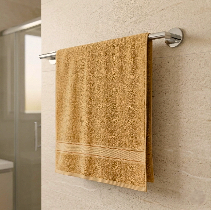 Premium Quality Dyed Bath Towel (Mustard Yellow)