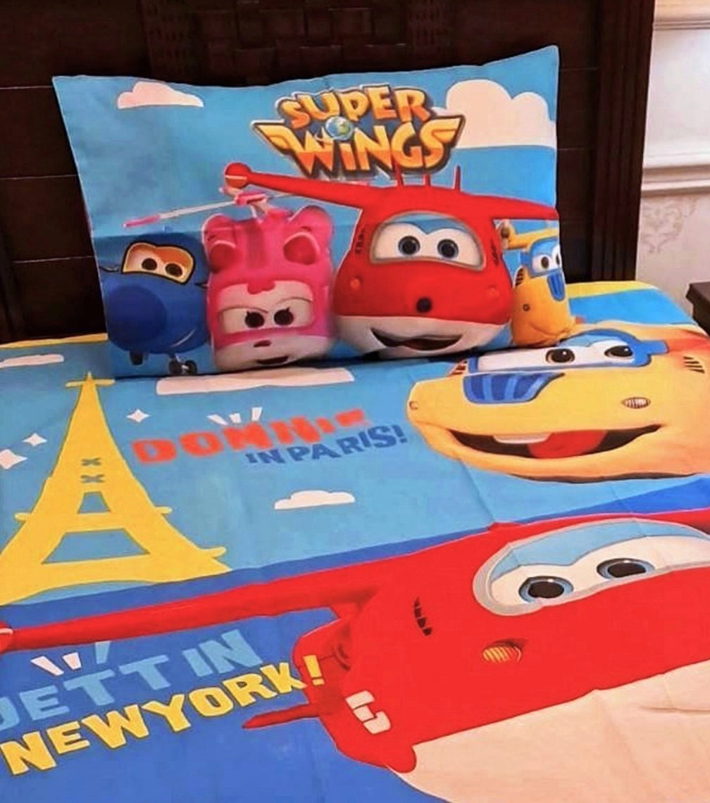 Kids Printed Bed Sheet Set (Single)